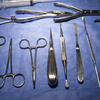 podiatric medicine surgery tools laid out on a tray