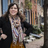 Erin Agnew smiles in the streets of Philadelphia.