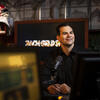 Honoree Zachary Gelb smiling and sitting in front of a sign that says Zach Gelb Show