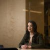 Honoree Rachel Greenberg sitting at a table